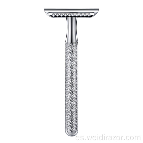 Maquinilla de afeitar de seguridad de doble filo de acero inoxidable de metal